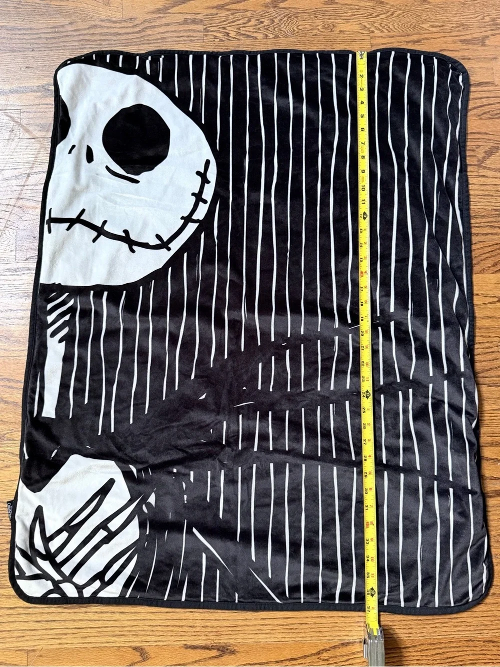 Black & White Jack Skellington Throw Blanket - Licensed Character Design